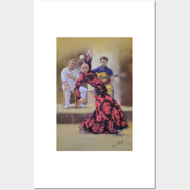 Flamenco En La Plaza Wall Art by margaretmerry